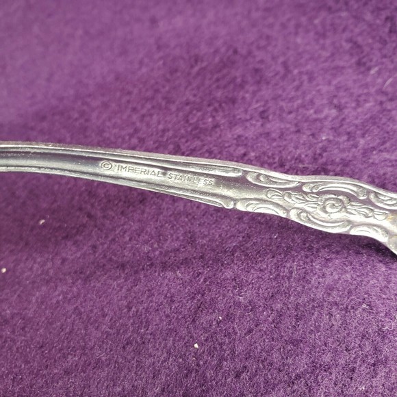 Imperial Stainless IMI4 Glossy Floral, Scrolls, Discontinued Gravy Ladle - Picture 4 of 5